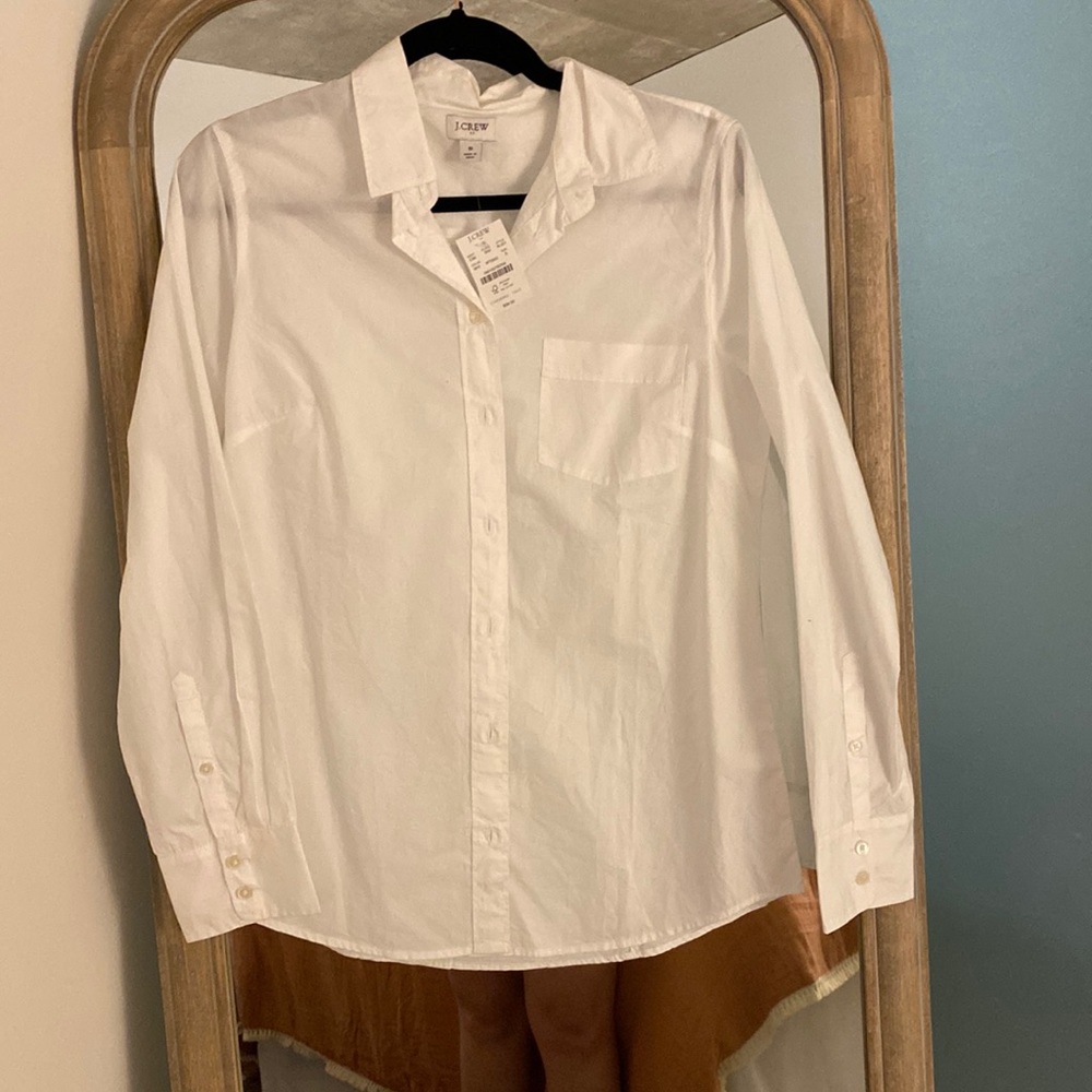 J. Crew white button down (size S)
